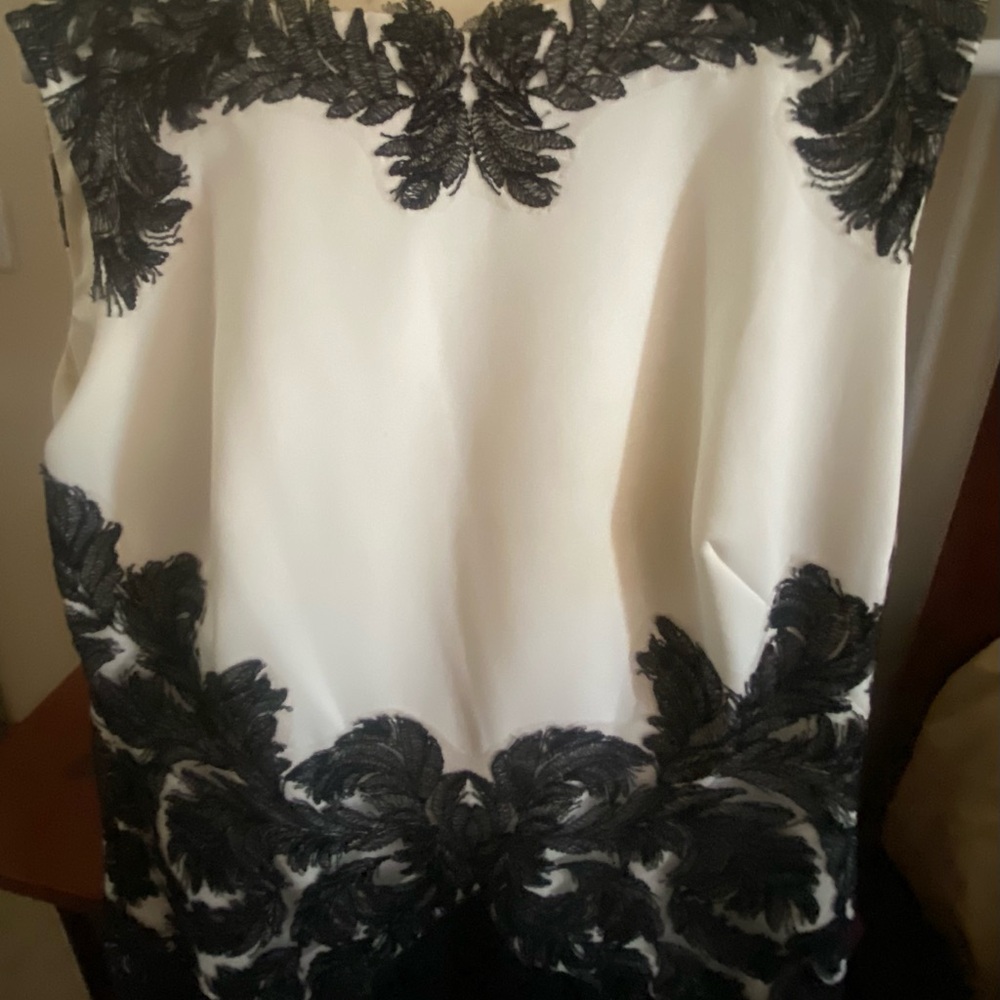 Tadashi Shoji Black and White Top